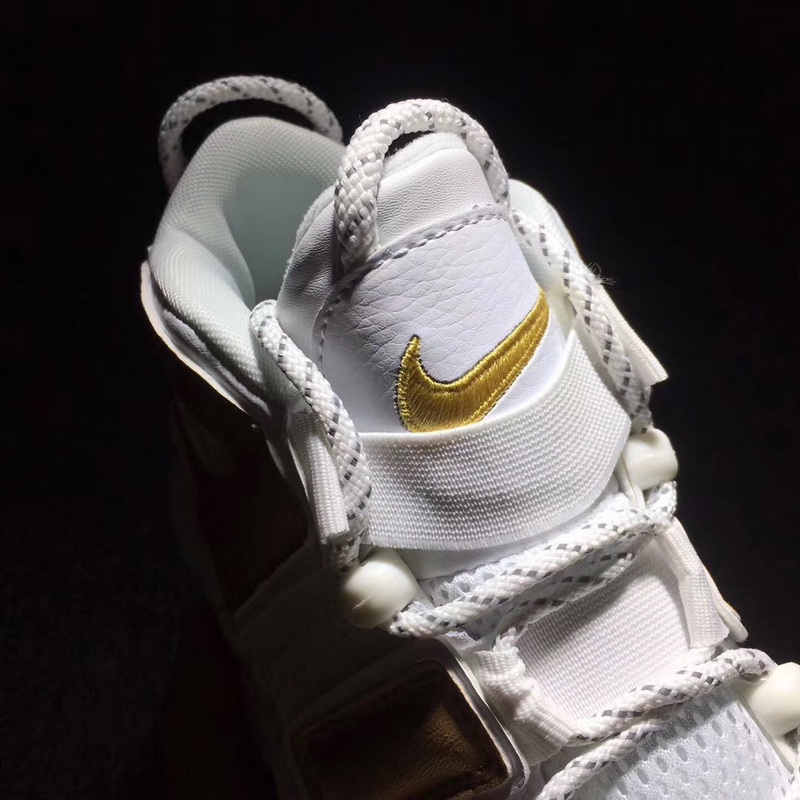 Authentic Nike Air More Uptempo White Gold